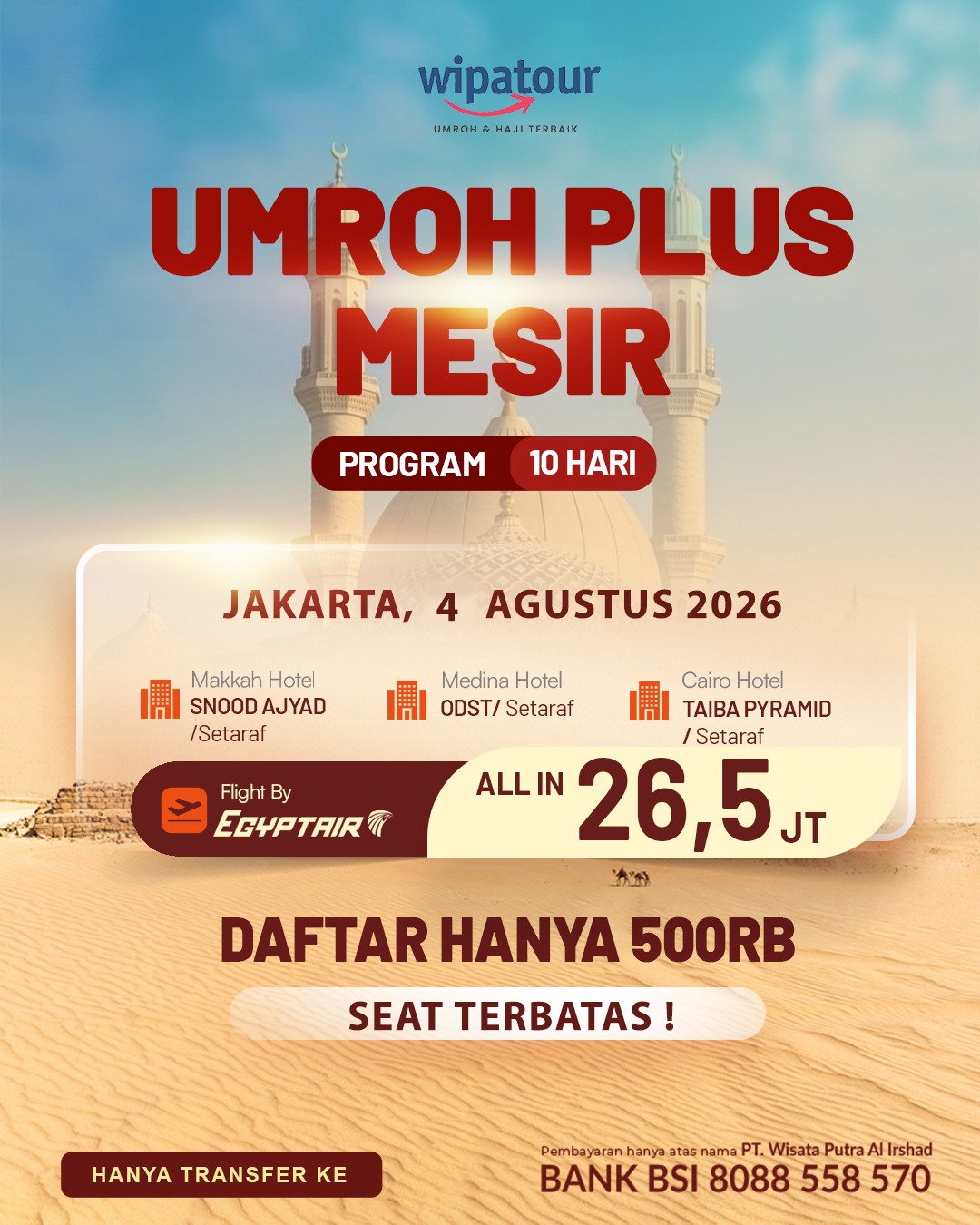 UMROH PLUS MESIR (10 HARI)
