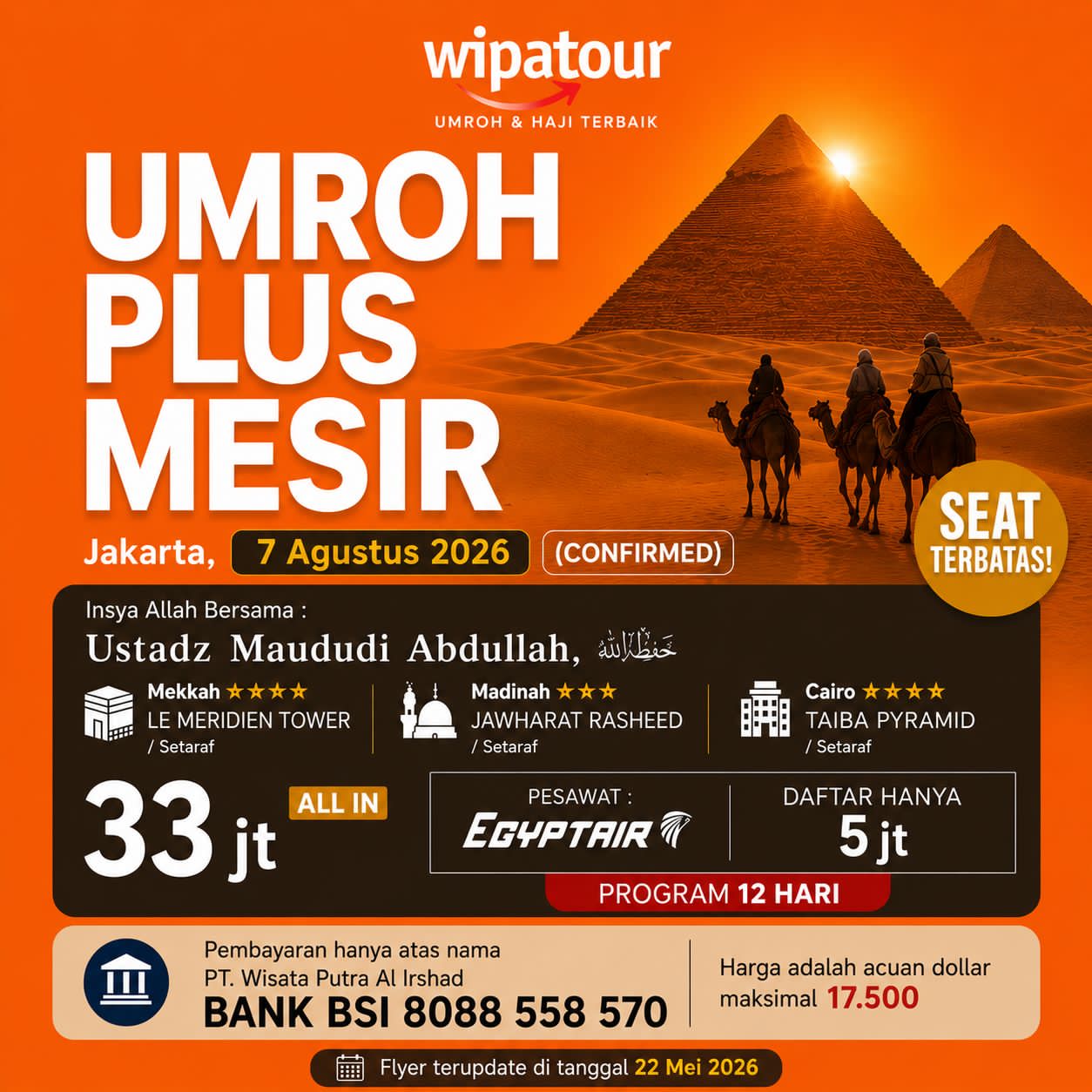 UMROH PLUS MESIR (12 HARI)