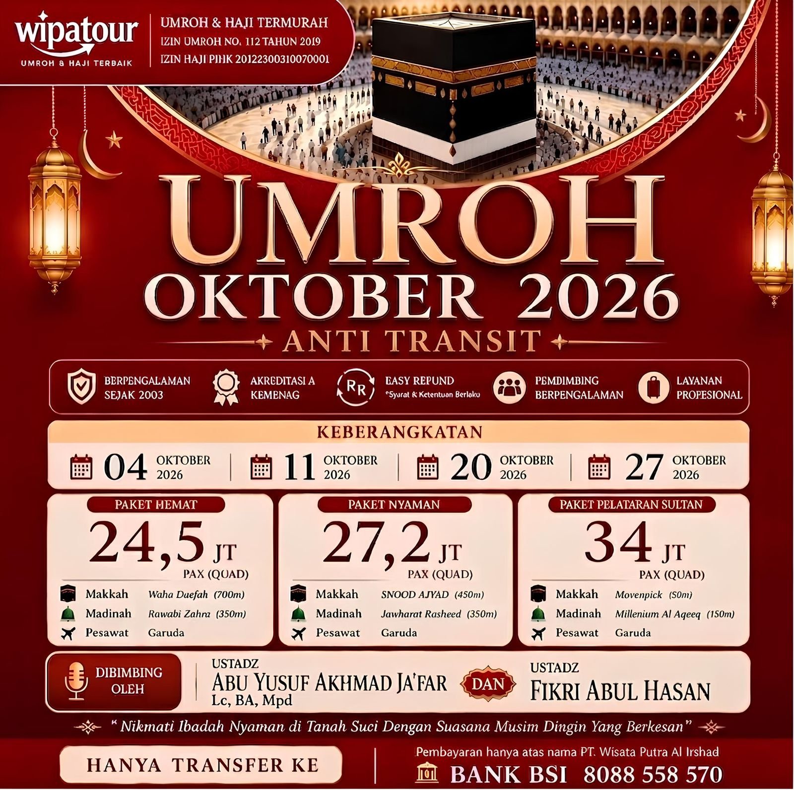 UMROH PAKET EKONOMIS (9 HARI)