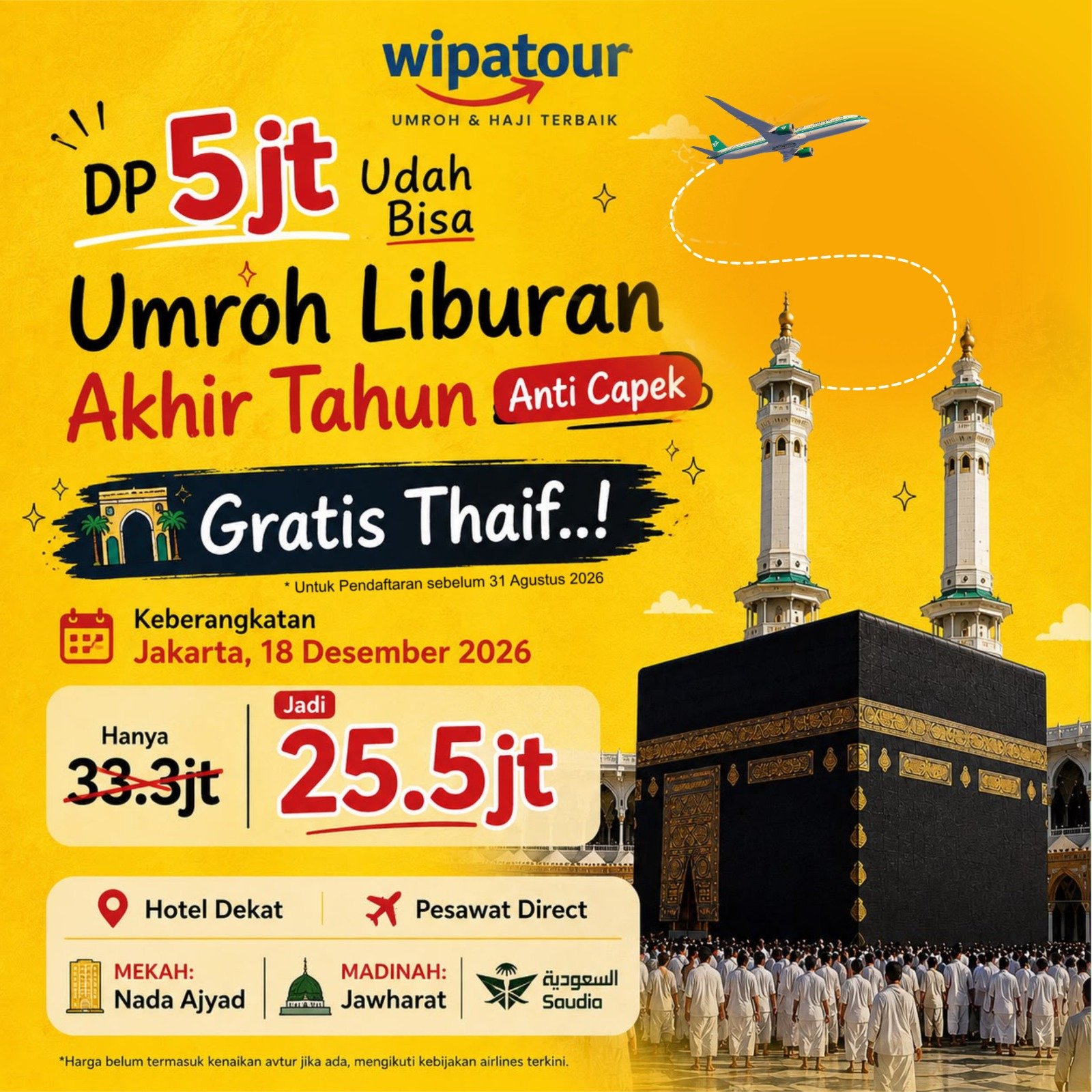LIBURAN AKHIR TAHUN, WAKTUNYA UMROH!🕋✈️