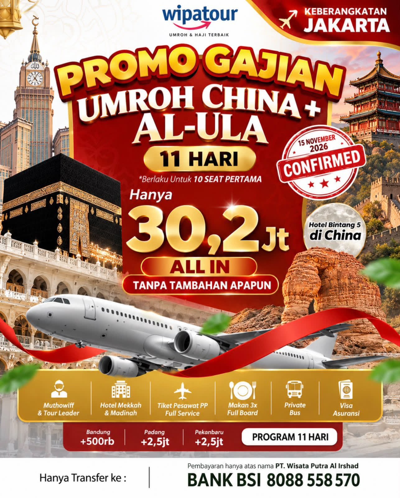 PROMO GAJIAN! UMROH CHINA + AL-ULA